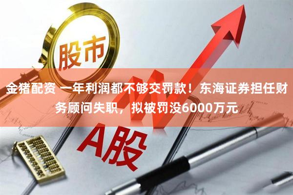 金猪配资 一年利润都不够交罚款！东海证券担任财务顾问失职，拟被罚没6000万元